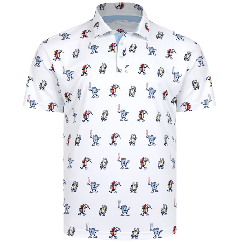 Swannies Combs Mens Golf Polo - White/XL