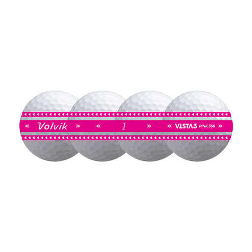 Volvik Vista3 Prism Pink 360 BCRF Golf Ball 12Pack