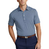 RLX Polo Golf Feed Stripe Navy Mens Golf Polo