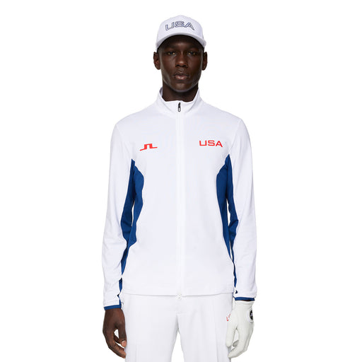 J. Lindeberg Constantin Full Zip Mens Golf Jacket - White/L