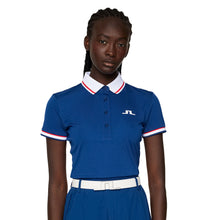 Load image into Gallery viewer, J. Lindeberg Desiree Womens Golf Polo - Estate Blue/L
 - 1