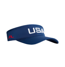 Load image into Gallery viewer, J. Lindeberg Yada Womens Golf Visor 1 - Estate Blue/One Size
 - 1