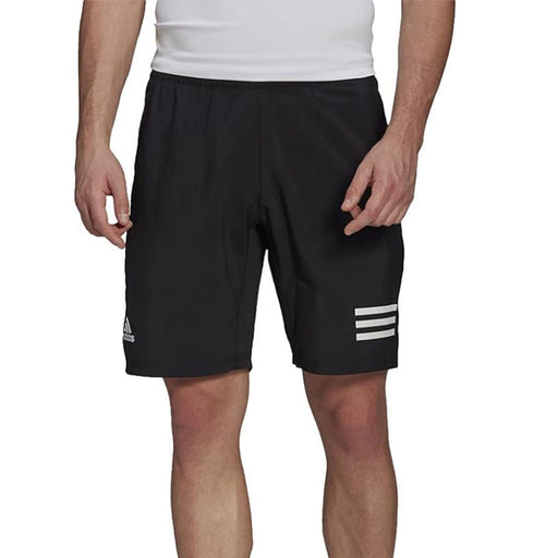 Adidas Club 3 Stripe 9 Inch Mens Tennis Shorts - Black/XL