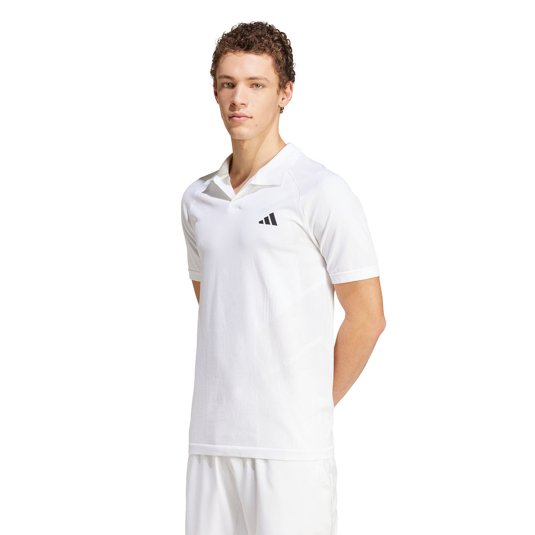 Adidas Seamless Pro AEROREADY Mens Tennis Polo - White/XL