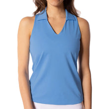 Load image into Gallery viewer, Golftini Lisa Sleeveless Womens Golf Polo - Zoo Blue/L
 - 1