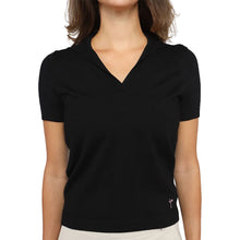 Load image into Gallery viewer, Golftini Short Sleeve Womens Golf Sweater - Black/L
 - 1