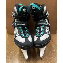 Load image into Gallery viewer, K2 Alexis Ice Pro Womens Ice Skates 33076 - Wht/Gry/Teal/8.5
 - 1