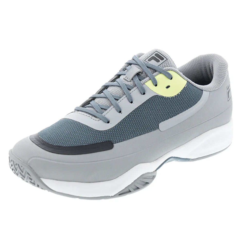 Fila Quick Ace Junior Kids Tennis Shoes - Gray/Gray/Lime/M/7.0