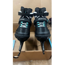 Load image into Gallery viewer, Bladerunner by RB Micro XT G Adj Ice Skates 33113 - Black/Teal/5-8
 - 1