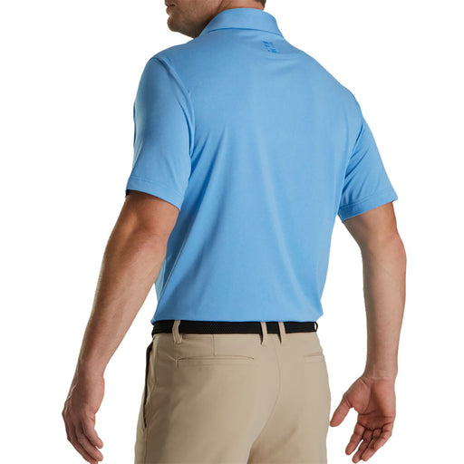 FootJoy Solid Lisle TF Heather Blue Mens Golf Polo