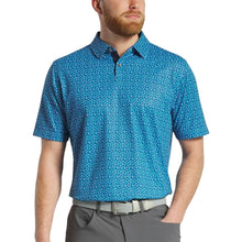 Load image into Gallery viewer, FootJoy Geometry Print Mens Golf Polo - Blue/Emerald/XL
 - 1