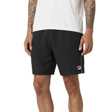 Load image into Gallery viewer, FILA Stretch Woven 7 Inch White Mens Tennis Shorts - BLACK 011/XXL
 - 1