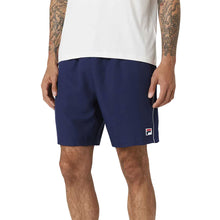 Load image into Gallery viewer, FILA Stretch Woven 7 Inch White Mens Tennis Shorts - FILA NAVY 412/XXL
 - 3