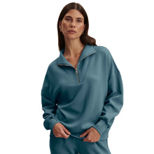Load image into Gallery viewer, Varley Hawley Half-Zip Womens Sweater - Mallard Blue/L
 - 8