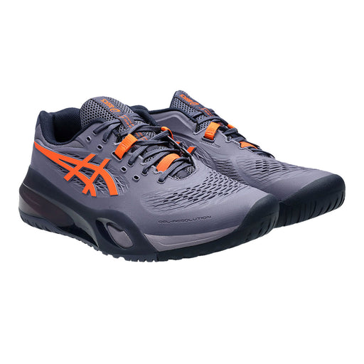 Asics GEL Resolution X Mens Tennis Shoes - Gry.purp/Orange/D Medium/12.0