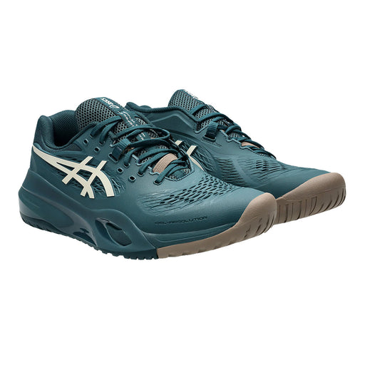 Asics GEL Resolution X Mens Tennis Shoes - Saxon Grn/Birch/2E WIDE/12.0