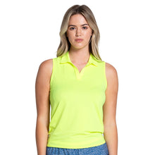 Load image into Gallery viewer, Lucky In Love Exclusive Tie Womens Tennis Tank - Neon Yellow/M
 - 1