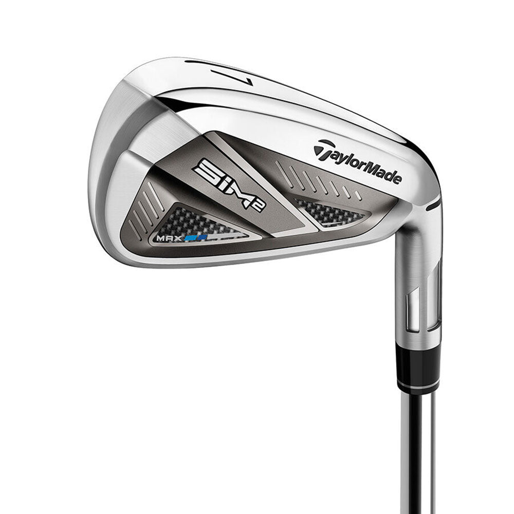 TaylorMade SIM2 Max Left Hand Mens Steel Irons - 5-PW AW/Steel/Regular