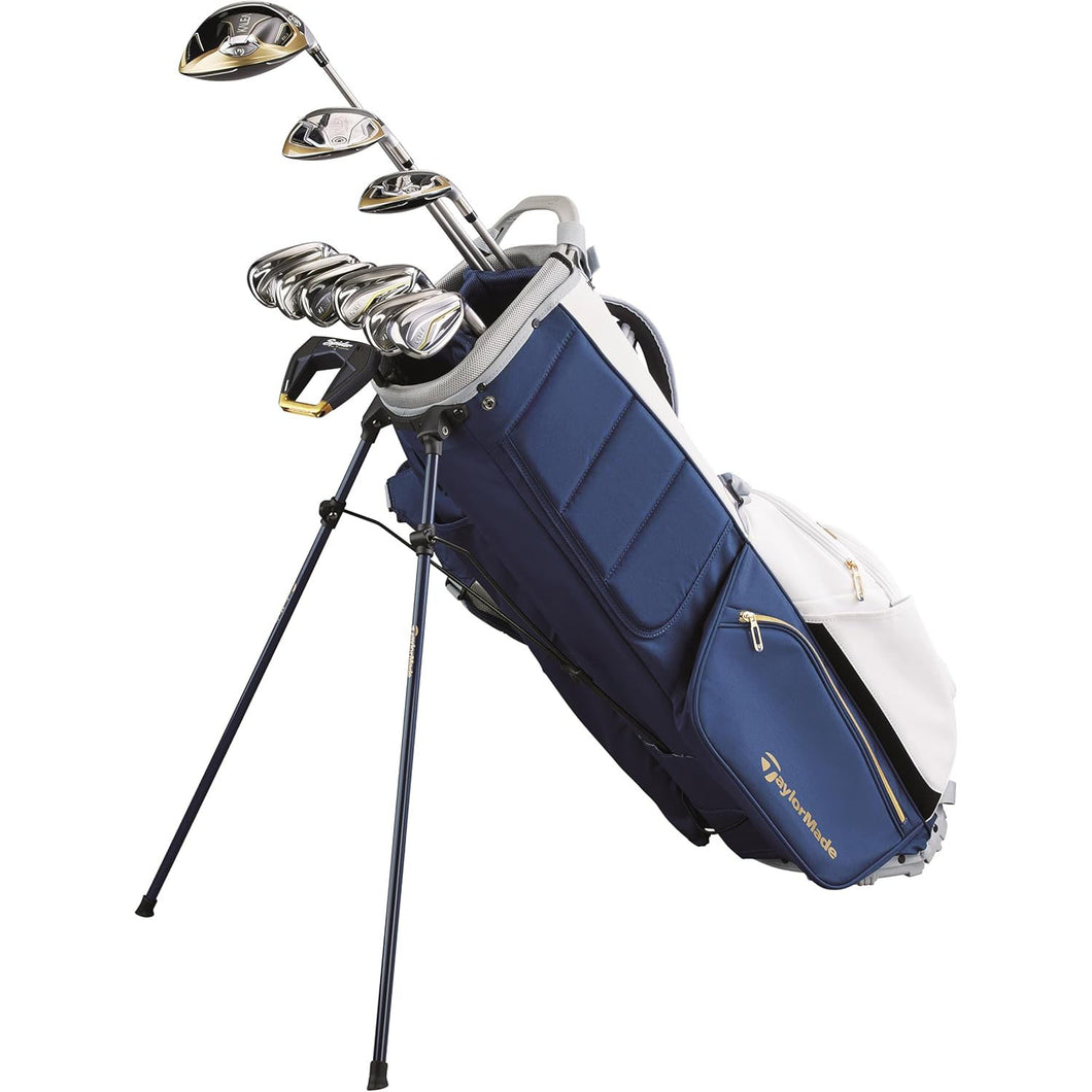 TaylorMade Kalea Gold Stand 10pc RH Wmns Golf Set - Standard/Ladies/Blue/White