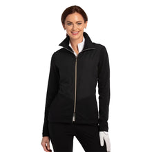 Load image into Gallery viewer, EP New York Mixed Media Chevron Womens Golf Jacket - Black/XL
 - 1