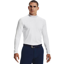 Load image into Gallery viewer, Under Armour Coldgear IF Mock Neck Mens Golf Shirt - WHITE 000/XXL
 - 3