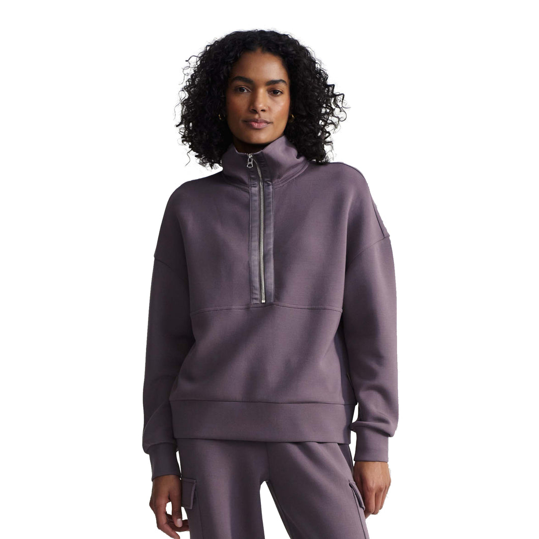 Varley Keller Half Zip Womens Pullover - Cocoa Berry/M