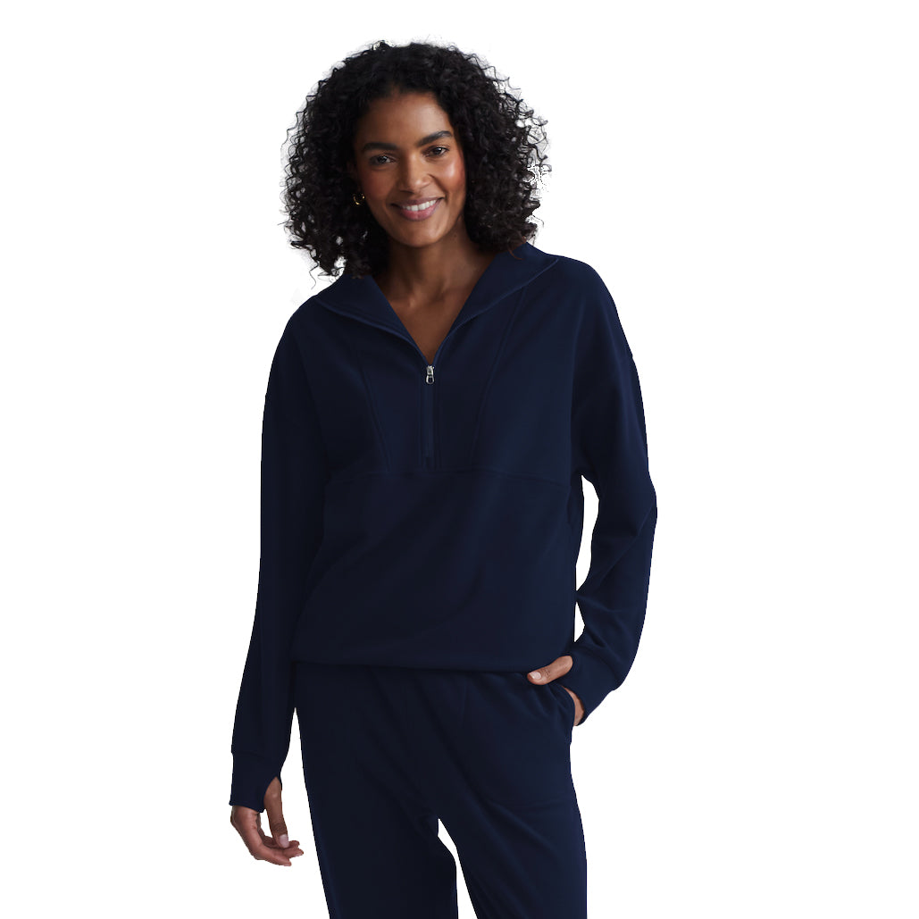 Varley Timberly Half-Zip Womens Pullover - Dark Sapphire/M