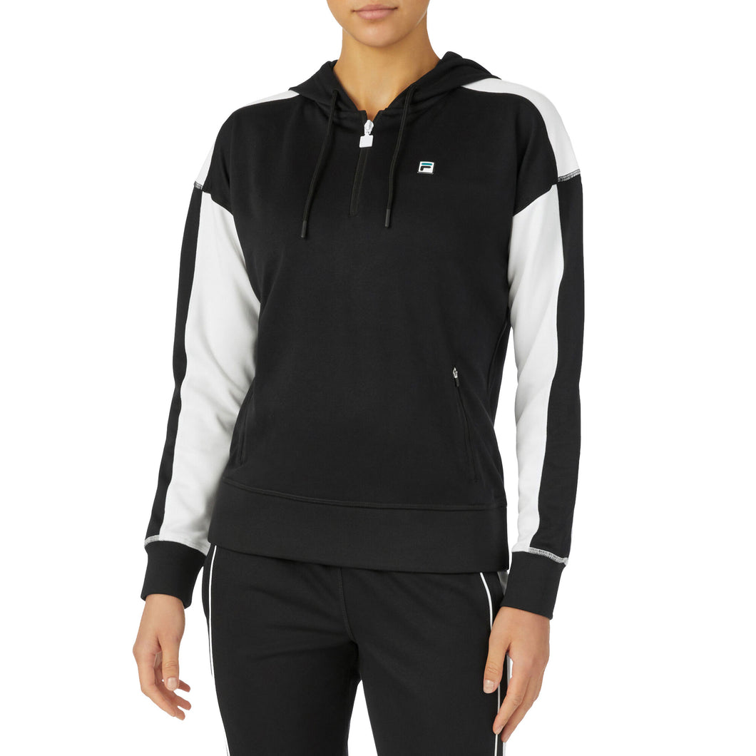 FILA La Finale Half Zip Womens Pullover - BLACK 001/L