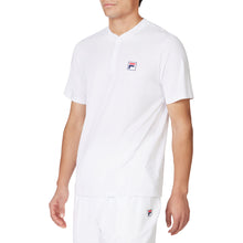 Load image into Gallery viewer, Fila Essential SS Henley Mens Tennis Shirt - WHITE 100/XXL
 - 1