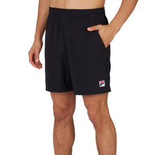 Load image into Gallery viewer, Fila Woven 7 Inch Mens Tennis Short - BLACK 001/XXL
 - 1