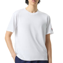 Load image into Gallery viewer, Fila Short Sleeve Crew Mens Tennis Shirt - White/XXL
 - 3