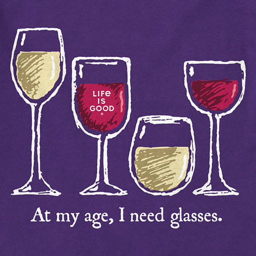 Life Is Good I Need Wine Glasses Womens T-Shirt