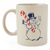 Life Is Good Retro Peace Snowman Mug