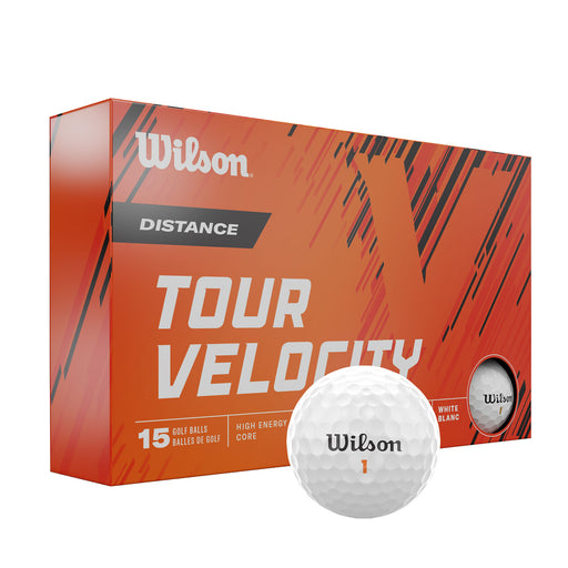Wilson Tour Velocity Distance Golf Balls 15 Pack 2 - White