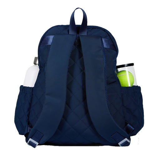 Ame & Lulu Game On Quilted Navy Tennis Backpack - 2
