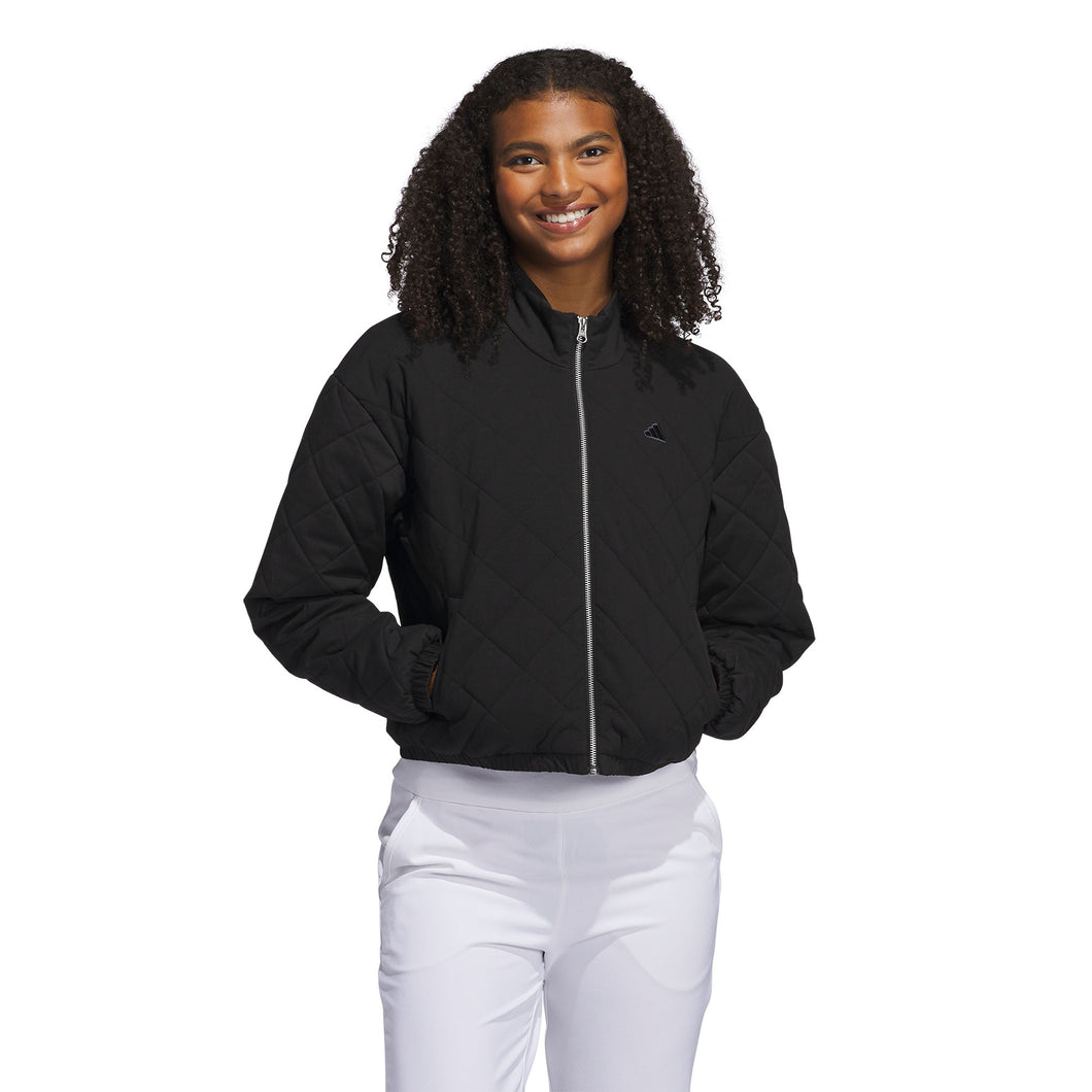 Adidas Golf Go-To Quilted Womens Golf Jacket - Black/L