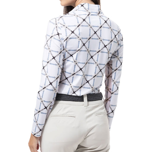 SanSoleil Solcool Print Mock Womens Golf PO