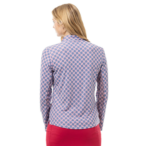 SanSoleil Solcool Print Mock Womens Golf PO