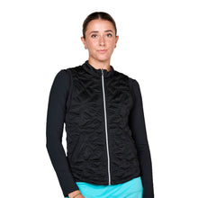 Load image into Gallery viewer, Sofibella UV Staples Quilt Womens Golf Vest - Black/L
 - 3