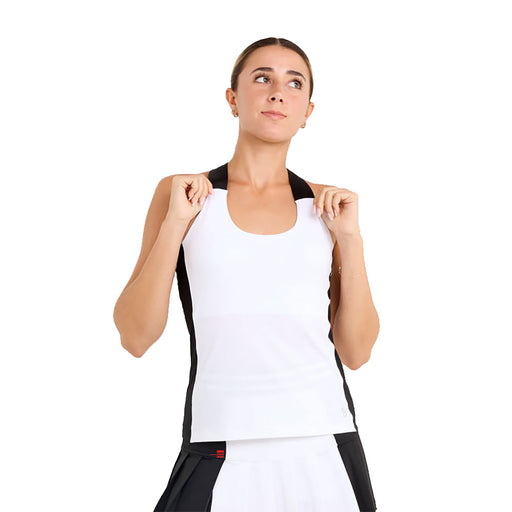 Sofibella Monochrome Womens Tennis Tank - Black/White/XL