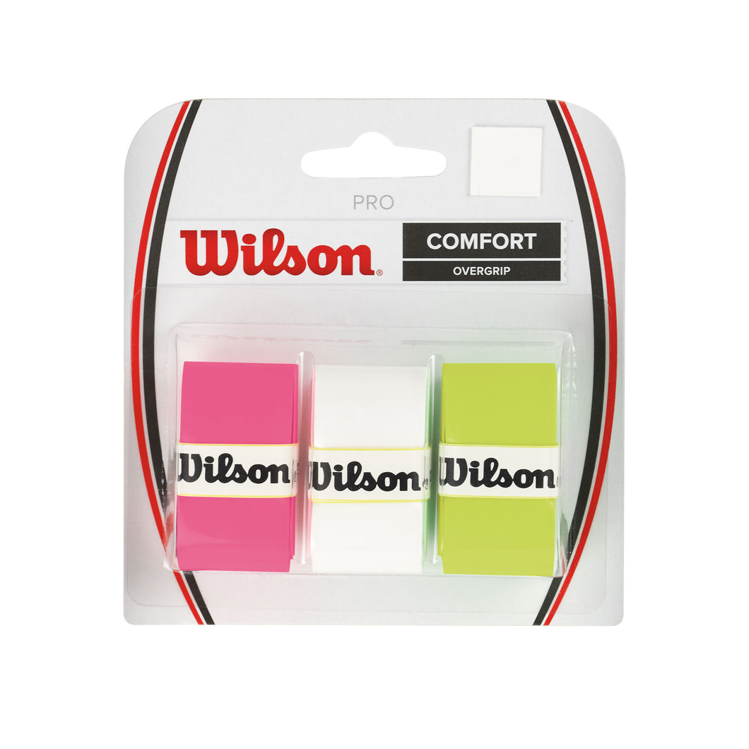 Wilson Pro Assorted 3-Pack Overgrip - Asst-wht/Pk/Grn