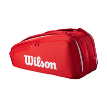 Load image into Gallery viewer, Wilson Super Tour Red 9-Pack Tennis Bag - Red
 - 1