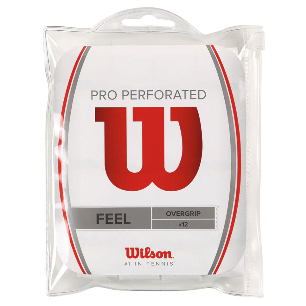 Wilson Pro Perforated White 12-Pack Overgrip - White