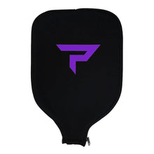 Load image into Gallery viewer, Paddletek Icon P Pickleball Paddle Cover - Black/Purple
 - 2