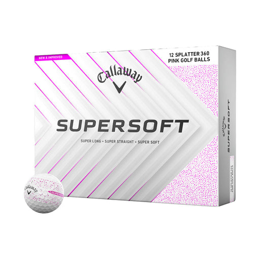 Callaway Supersoft Golf Balls - Dozen - Pink Splatter