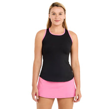 Load image into Gallery viewer, Sofibella Flora Lux Black Womens Tennis Tank Top - Black/L
 - 1