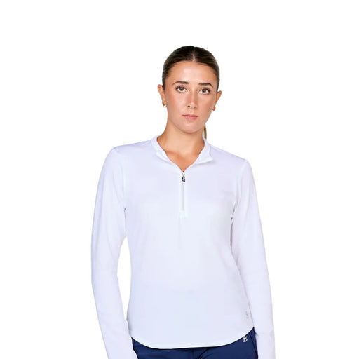 Sofibella UV Colors Womens LS Golf Shirt - White/2X
