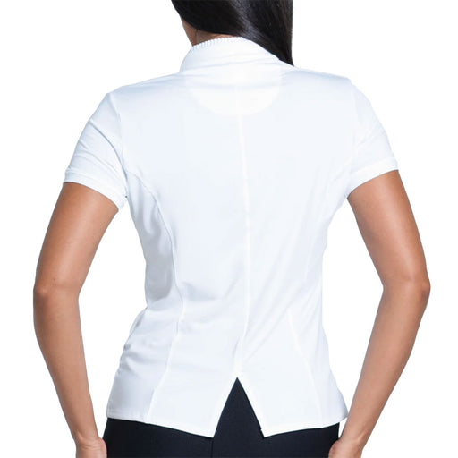 Lucky In Love Pleated Placket Womens SS Golf Polo