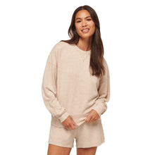 Load image into Gallery viewer, Travis Mathew Cloud Terry Crew Womens Pullover - Heather Natural/L
 - 1