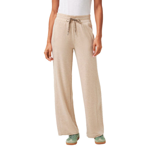 TravisMathew Cloud Terry Wide Leg Womens Pants - Heather Natural/M